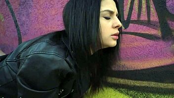 Public Agent Mia Trejsi Drills Her Shaved Pussy with a Dildo on a Train for Cash