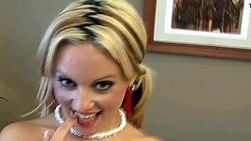 Innocent blonde babe strips naked during casting interview