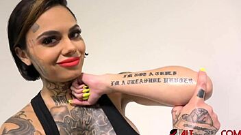 Interview with busty tattooed latina genevieve sinn backstage