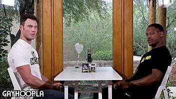 yo, watch this aggressive jock pound a built latino in hot action