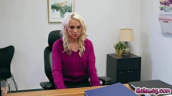 Kenzie taylor moans with butt plug during meeting