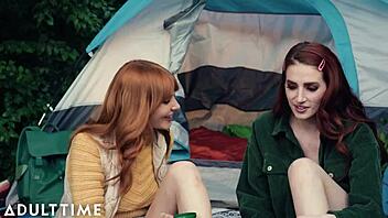 adult time, um, lesbian campin’ trip with lacy lennon n aria carson. we tribbed all night!