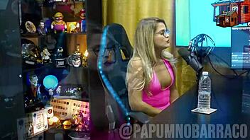 Bruna Carlos turns Ruan on with see-through outfit in public interview