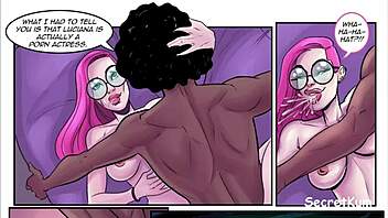 candy fingers herself watching.