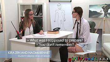 Girlfriends Learn Strap-On Lessons