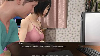 Beautiful shemale goddess in a femdom arrangement in visual novel