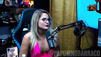 Bruna Carlos turns Ruan on with see-through outfit in public interview