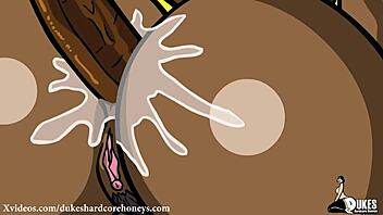 Big booty black bbw cheats and takes huge cock up her ass, moaning loudly