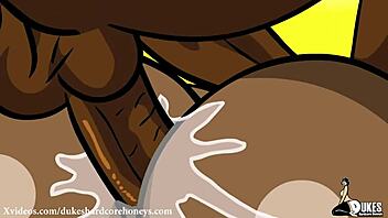 Big booty black bbw cheats and takes huge cock up her ass, moaning loudly