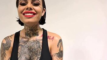 Interview with busty tattooed latina genevieve sinn backstage