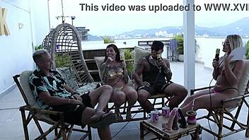 blonde shows pussy after admitting love for big cocks and tries first dp with partner