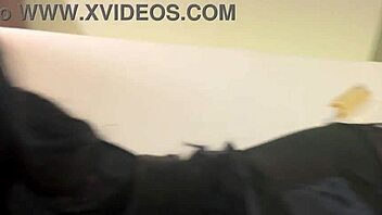 Participant 2 receives cumshots on big tits in homemade fetish session.