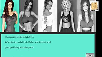 In Being a DIK, the blonde chick on route 16 engages in erotic sex with college amateurs in 3D hentai style