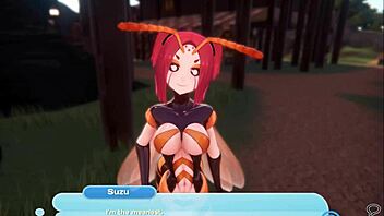 Monster girl sex doll performs a sexy dance in hentai episode 9