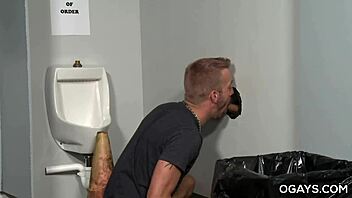 Gay Man Receives Oral Through Gloryhole In Toilet