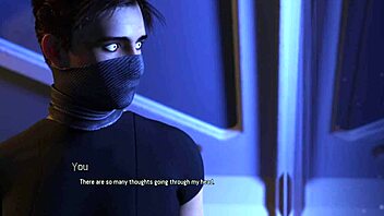 Big-boobed alien gets rough anal sex in cyberpunk game