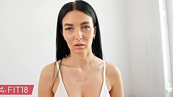 POV big tits Latvian Simon Kitty bangs gym owner for free access