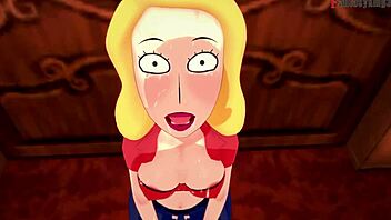 Wow! Beth Smith Fucking Step in Rick and Morty POV!