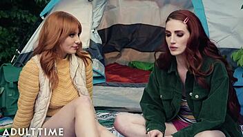 adult time, um, lesbian campin’ trip with lacy lennon n aria carson. we tribbed all night!