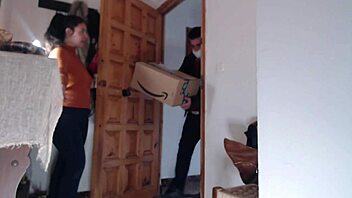 delivery guy gets slow-motion blowjob from curvy brunette stranger. it was raw and unexpected in every frame.