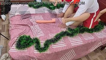 at christmas, i sucked my big ass stepmom's pussy and ass in a homemade scene