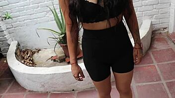 Innocent maid seduced into hardcore backyard banging