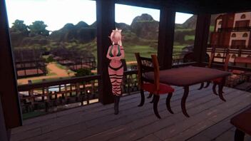 Monster girl sex doll performs a sexy dance in hentai episode 9