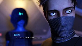 Big-boobed alien gets rough anal sex in cyberpunk game