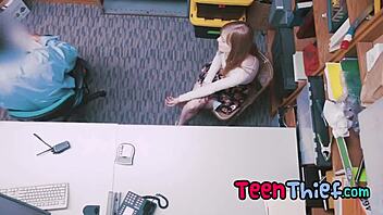 gorgeous teen caught stealing by horny officer