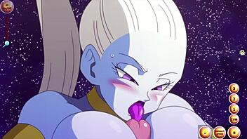 Hey, Vados flaunts huge boobs to Master Roshi in Kame Paradise 2! 😍
