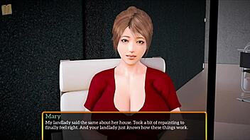 in my new family, the milf licked my pussy with big tits in a muff diving session