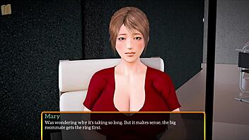 in my new family, the milf licked my pussy with big tits in a muff diving session