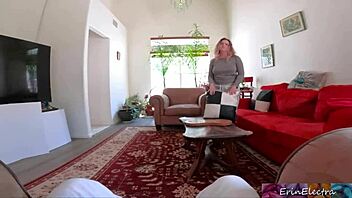 milf with big natural tits bouncing with stepson