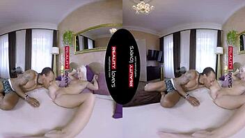 Realitylovers presents black guy muff diving blonde in vr