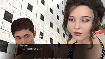 Beautiful shemale goddess in a femdom arrangement in visual novel