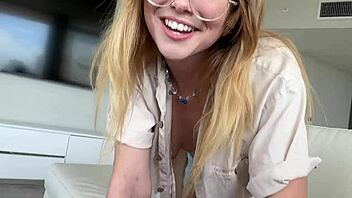 Nerd best friend surprises with wild and kinky sex session