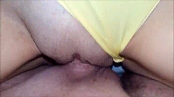 i pulled the redhead's panties aside and fucked her wet pussy until i came a lot inside