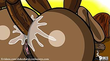 Big booty black bbw cheats and takes huge cock up her ass, moaning loudly