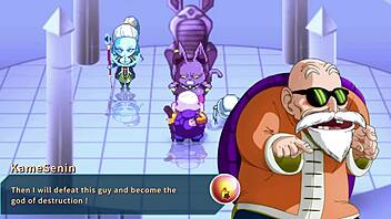 Hey, Vados flaunts huge boobs to Master Roshi in Kame Paradise 2! 😍