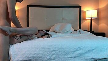 Fucking HOT tatted petite 18+ beauty in MISSIONARY!