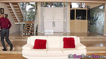 Babysitting Teen Gets Fucked And Facialed By Monster Cock