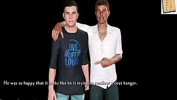 Gagged woman hoisted for pussy prodding.