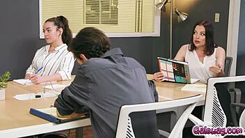 Kenzie taylor moans with butt plug during meeting