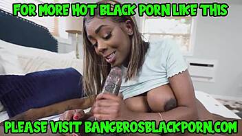 A young black girl gets fucked by a hot latino man in this amateur porn video