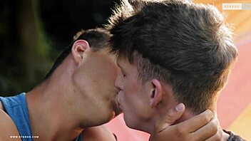 handsome twinks bang bareback in wild outdoor camping