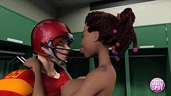hot teen cheerleaders feel so excited getting fucked in locker room 3d animation