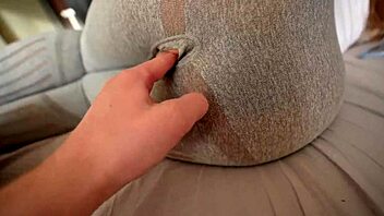 Step sister caught me jerking off and i fucked her through a hole in her leggings