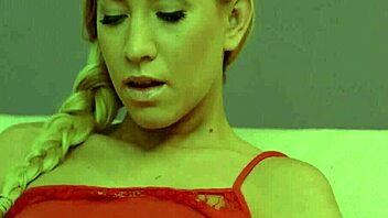 A beautiful woman enjoys solo pleasure