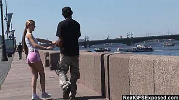 Russian Blonde Olga Meets BBC While Jogging