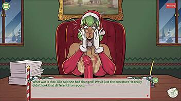 Claus secret surprise xmas hentai game ep 5 femboy cum all over santa